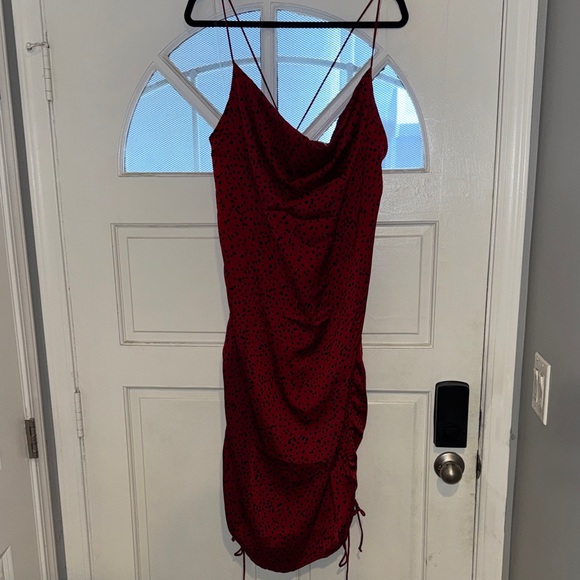 Zenobia Dresses & Skirts - Zenobia Red Ruched Mini Dress
